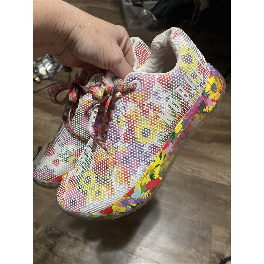 No Bull Trainer Shoes Sneakers Floral Daisy Super Fabric Design Women US 6